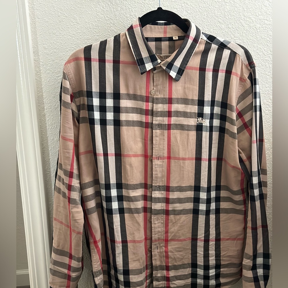 Men Burberry blouse size XL